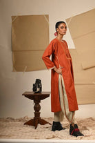 Rust Tunic Pants Set - CiceroniKurta SetPrathaa