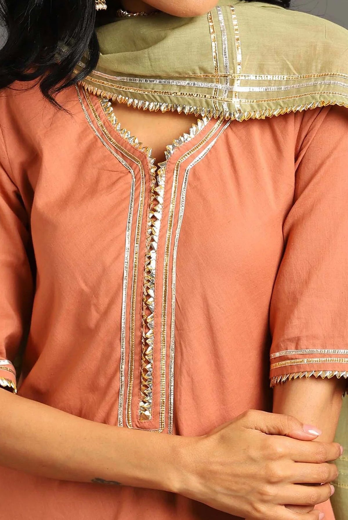 Rust Zara Double Layered Dress - CiceroniDressesOmaana