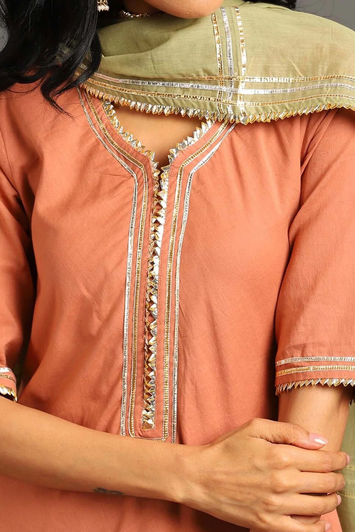 Rust Zara Double Layered Dress - CiceroniDressesOmaana