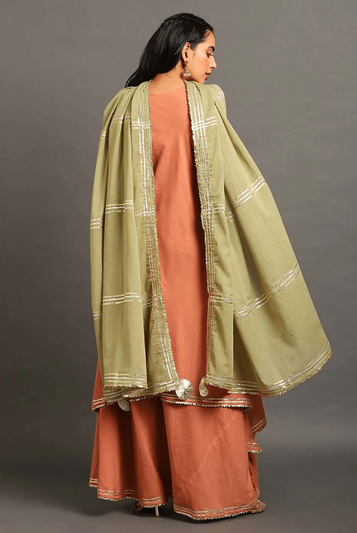 Rust Zara Double Layered Dress - CiceroniDressesOmaana