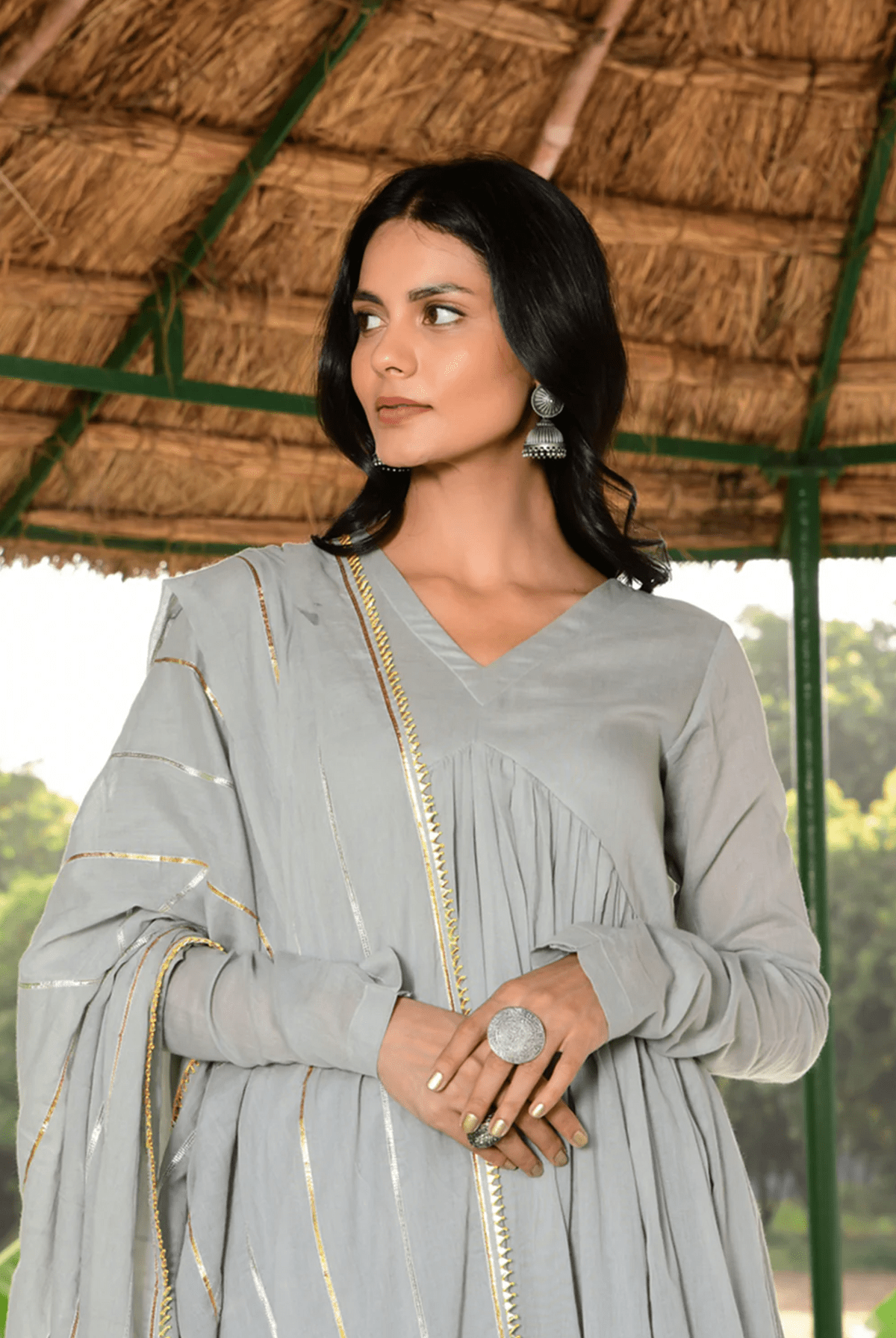 Saanjh Taani Anarkali Suit - CiceroniKurta Set, Festive WearOmaana