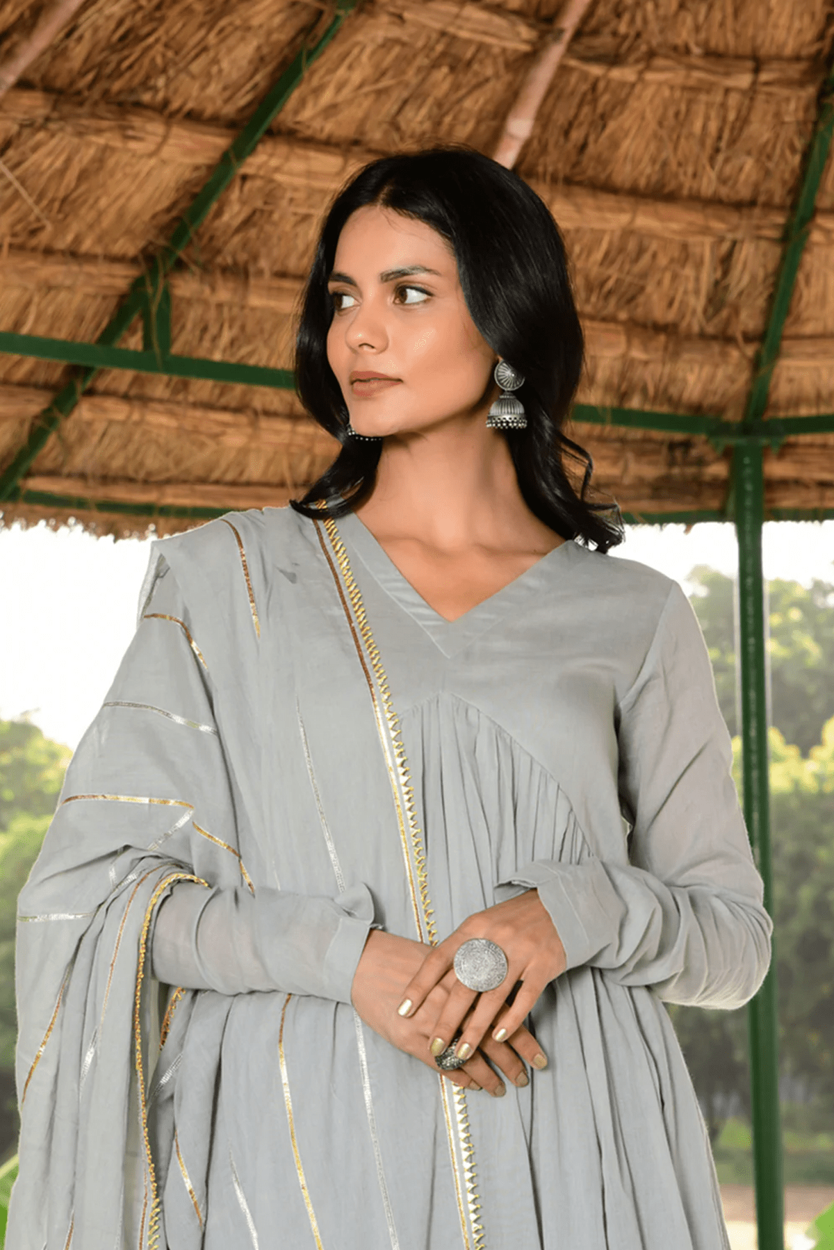 Saanjh Taani Anarkali Suit - CiceroniKurta Set, Festive WearOmaana