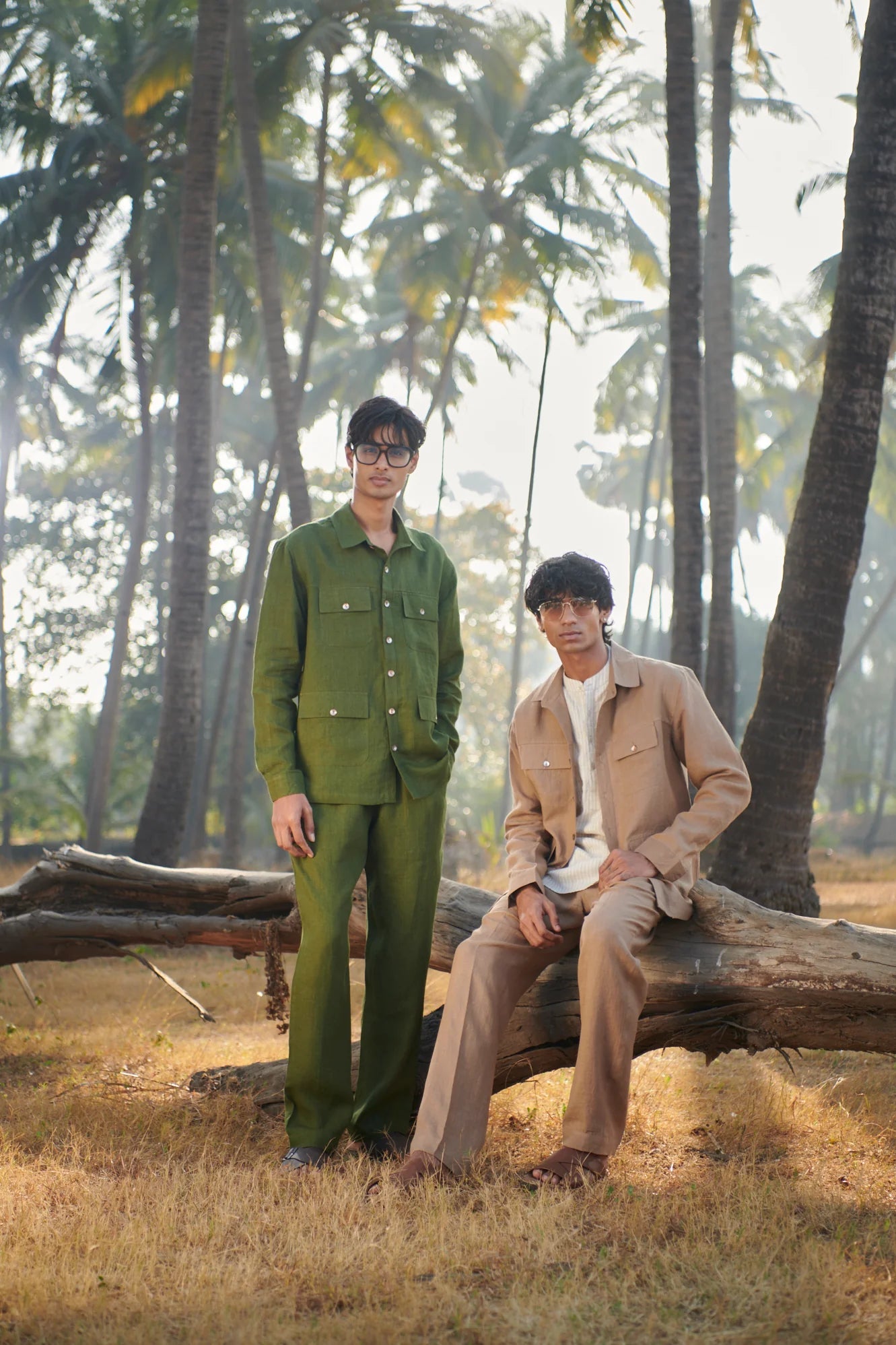 Safari Linen Men's Overshirt - CiceroniShirtSaphed