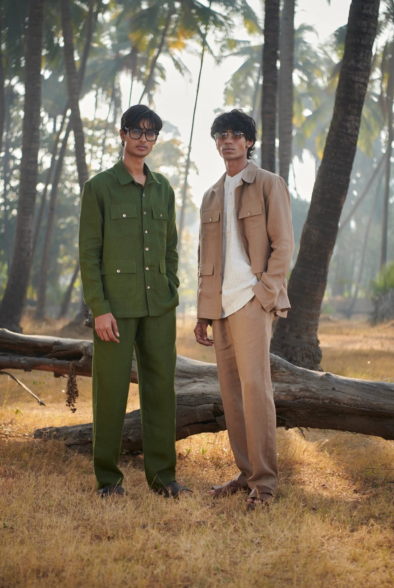 Safari Linen Men's Overshirt - CiceroniShirtSaphed