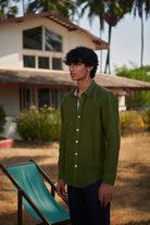 Safari Linen Men's Oxford Shirt - Slim Fit - CiceroniMen ShirtsSaphed