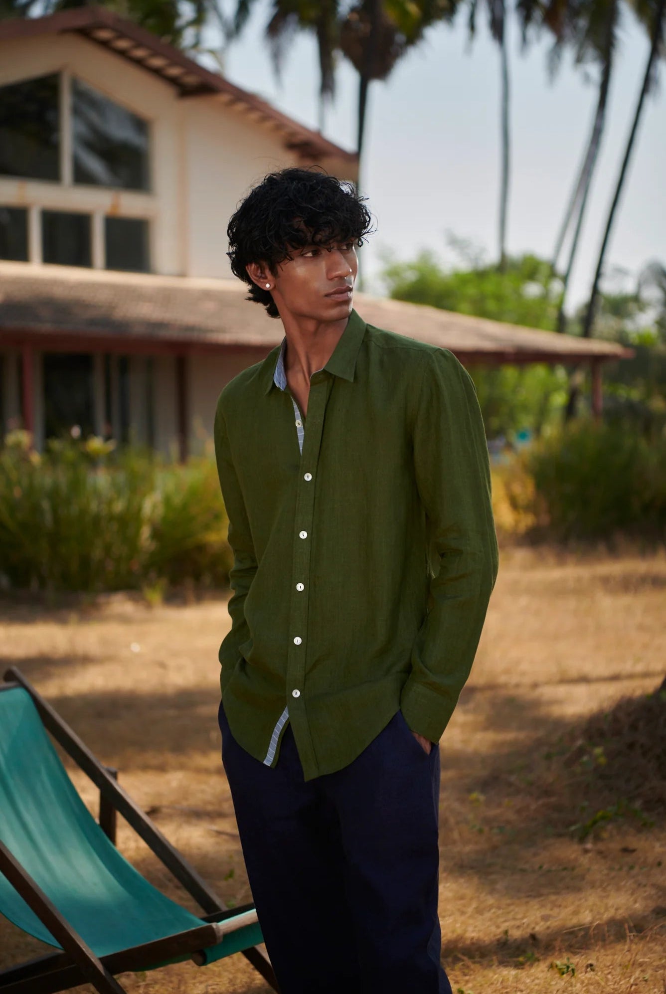 Safari Linen Men's Oxford Shirt - Slim Fit - CiceroniMen ShirtsSaphed