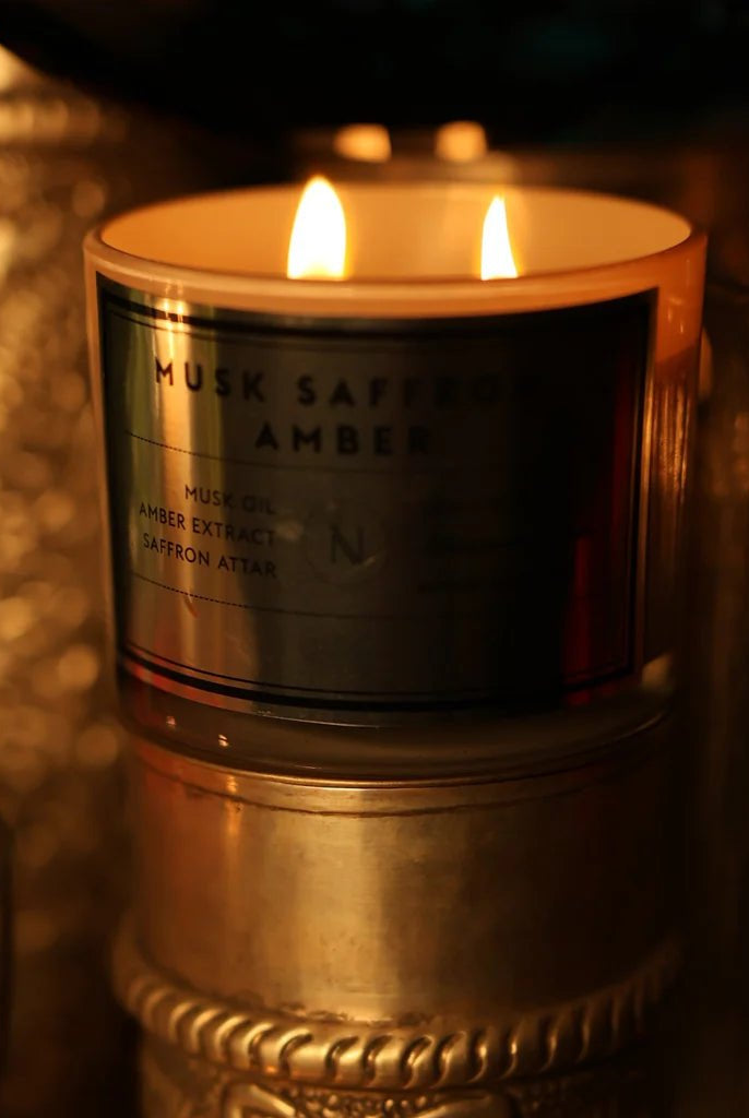 Saffron Infused In Musk & Amber Candle - CiceroniCandleNASO