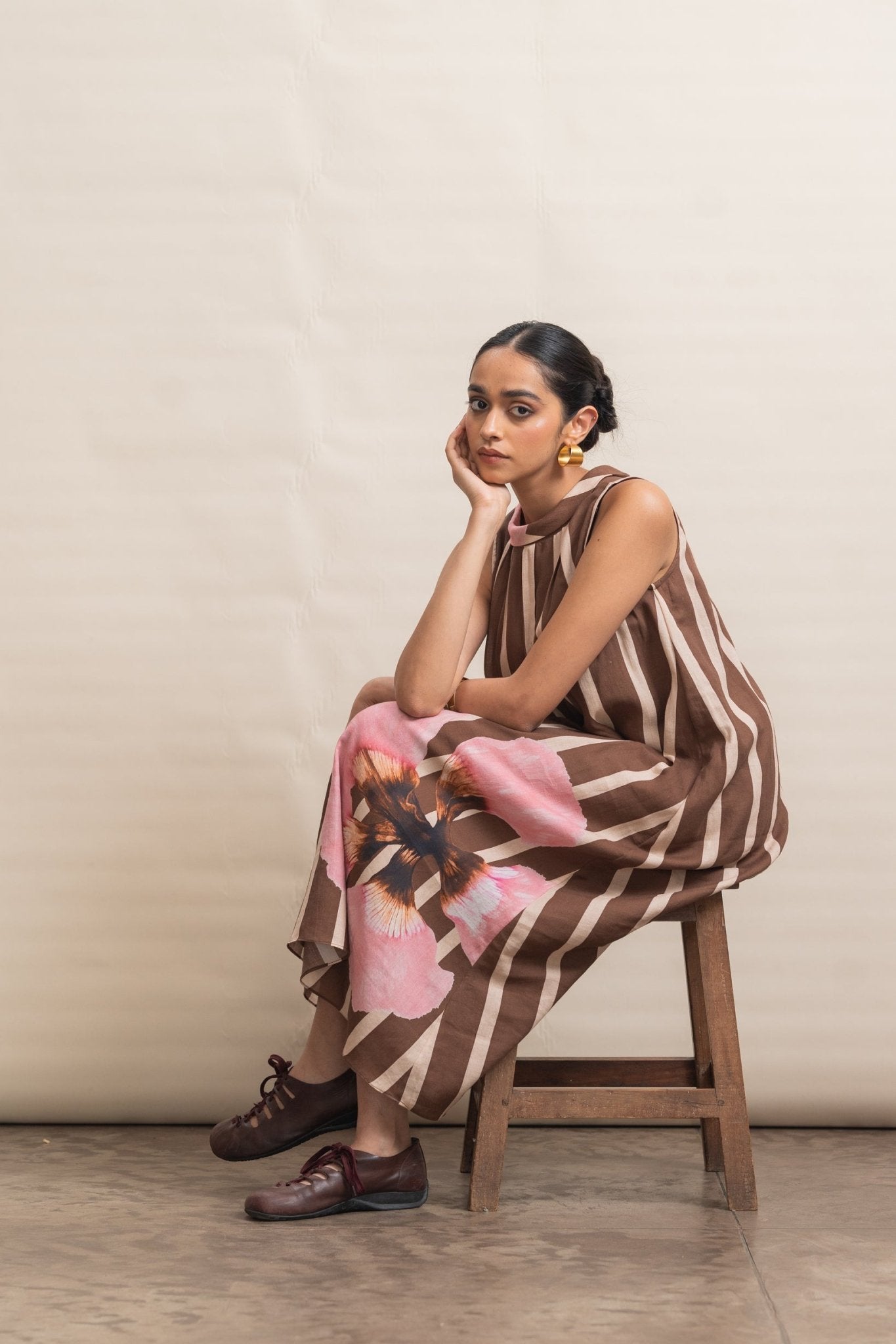 Saira Dress - Rustwood Brown - CiceroniDressesRaga & Co.