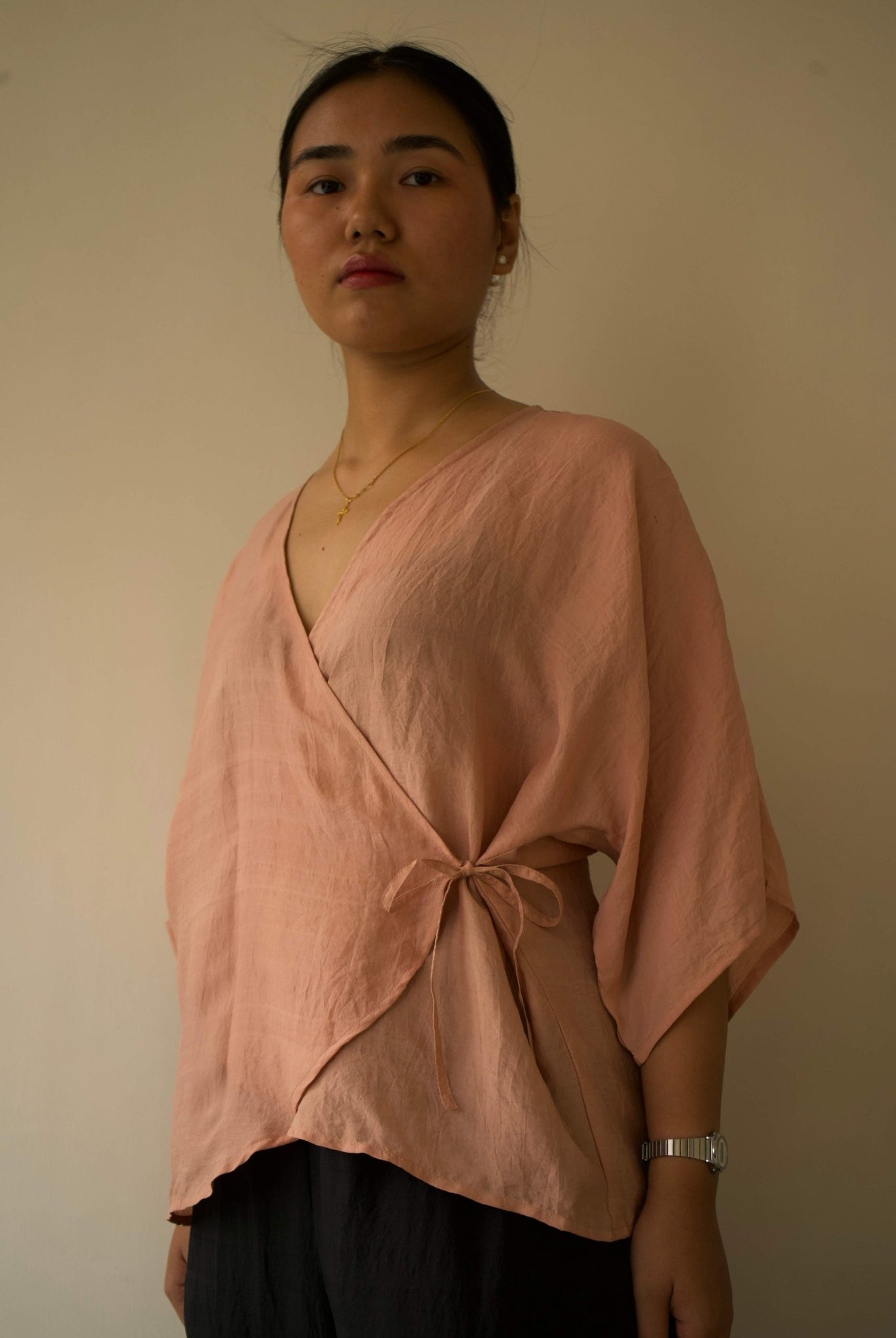 Salmon Wrap Top - CiceroniTopswith N.