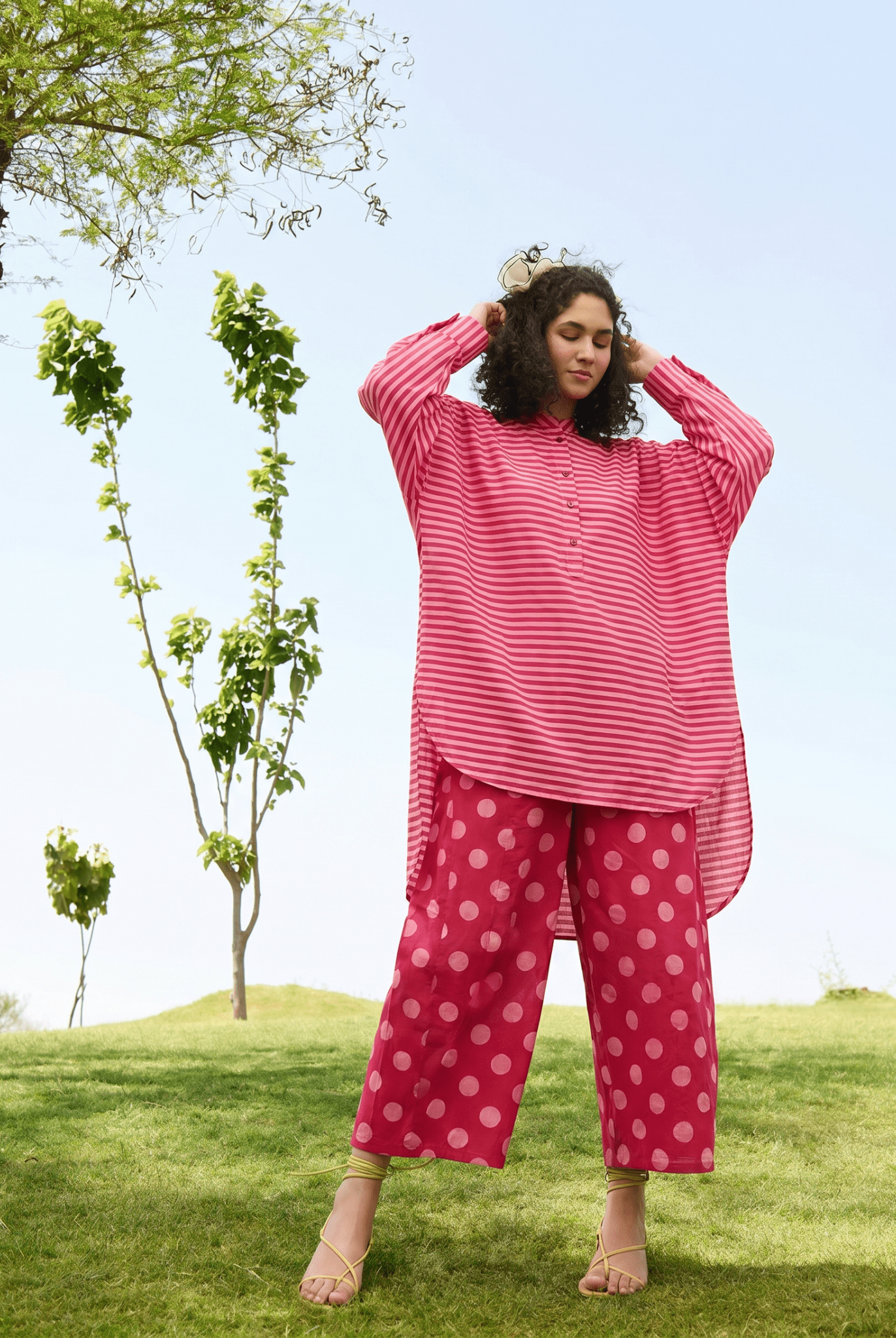 Salvia Co-ord Set - Red & Pink - CiceroniCo-ord SetRAAS Life