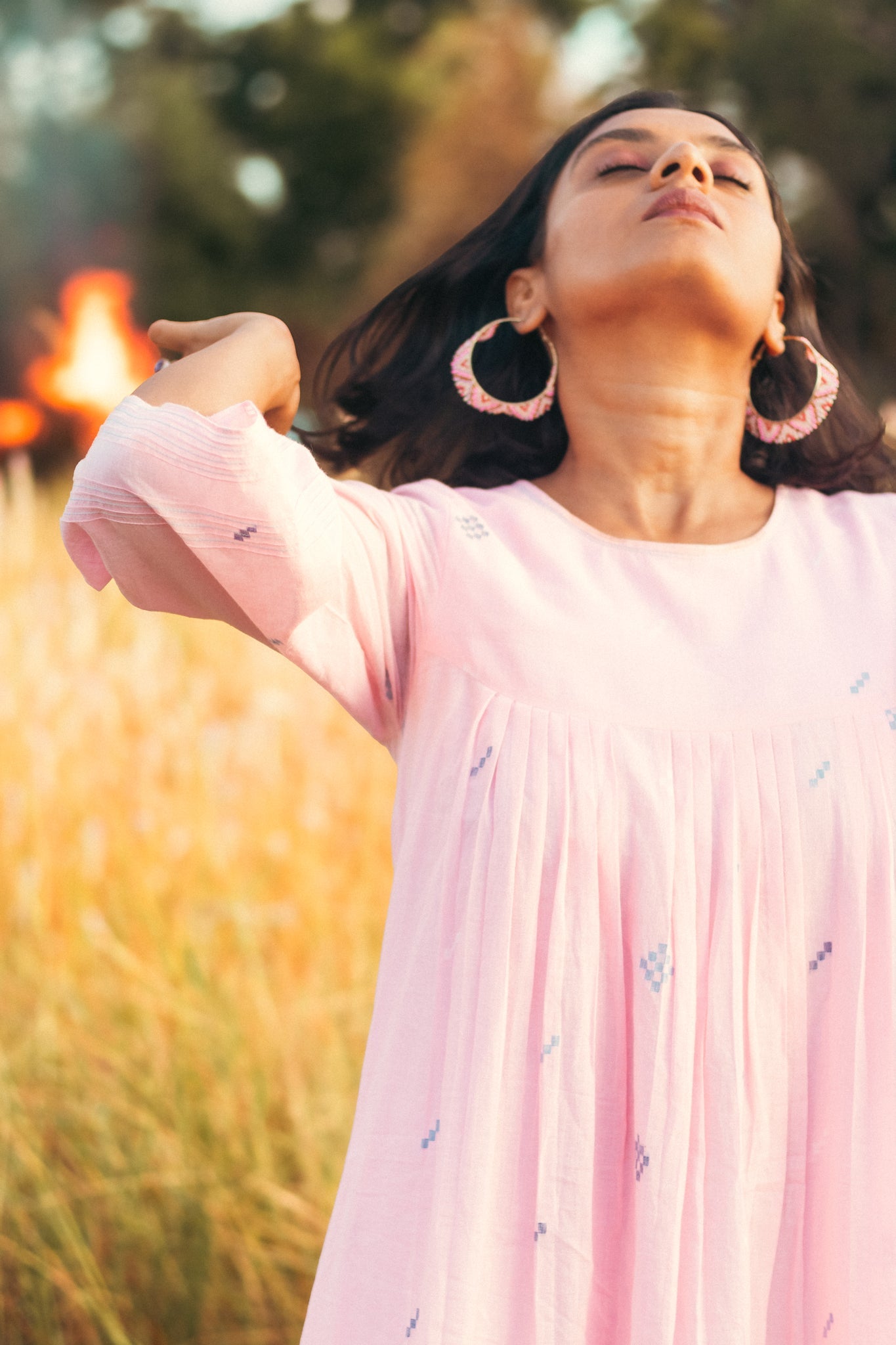 Saman Pleated Dress - CiceroniDressesBhomra