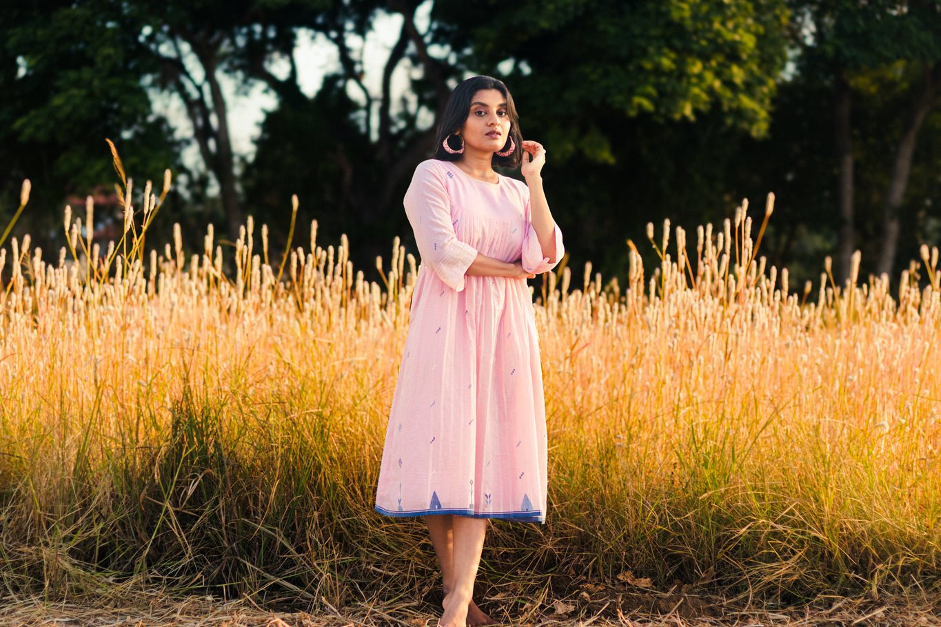 Saman Pleated Dress - CiceroniDressesBhomra