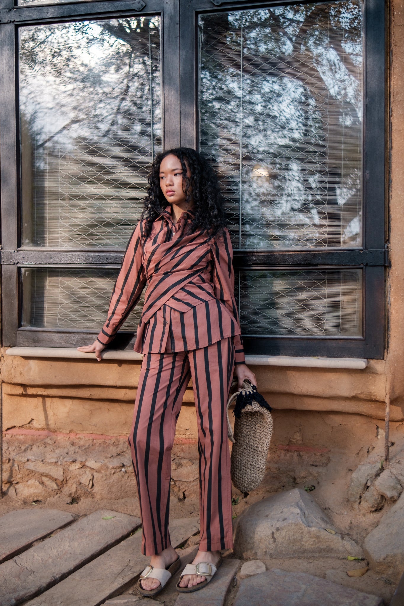 Sandra Straight Pants - Stripe Print - CiceroniPantsThe Terra Tribe