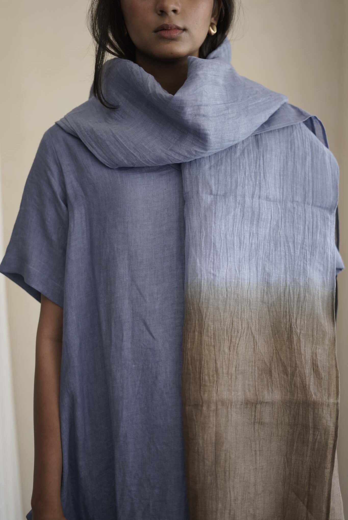 Santorini Blue Ombre Stole - CiceroniScarvesPaeony