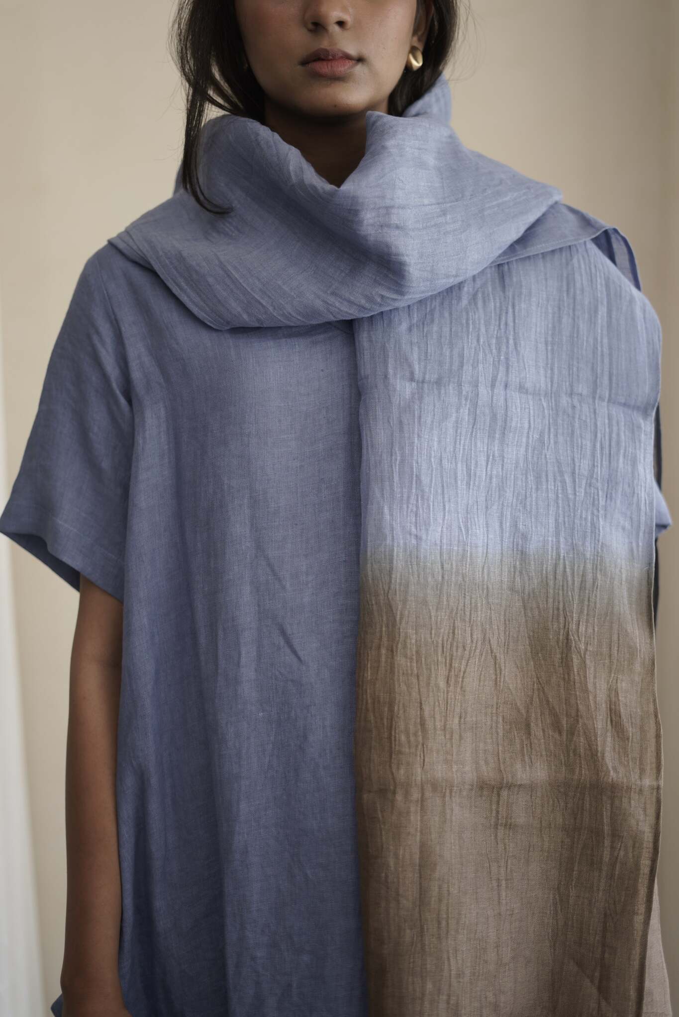 Santorini Blue Ombre Stole - CiceroniScarvesPaeony