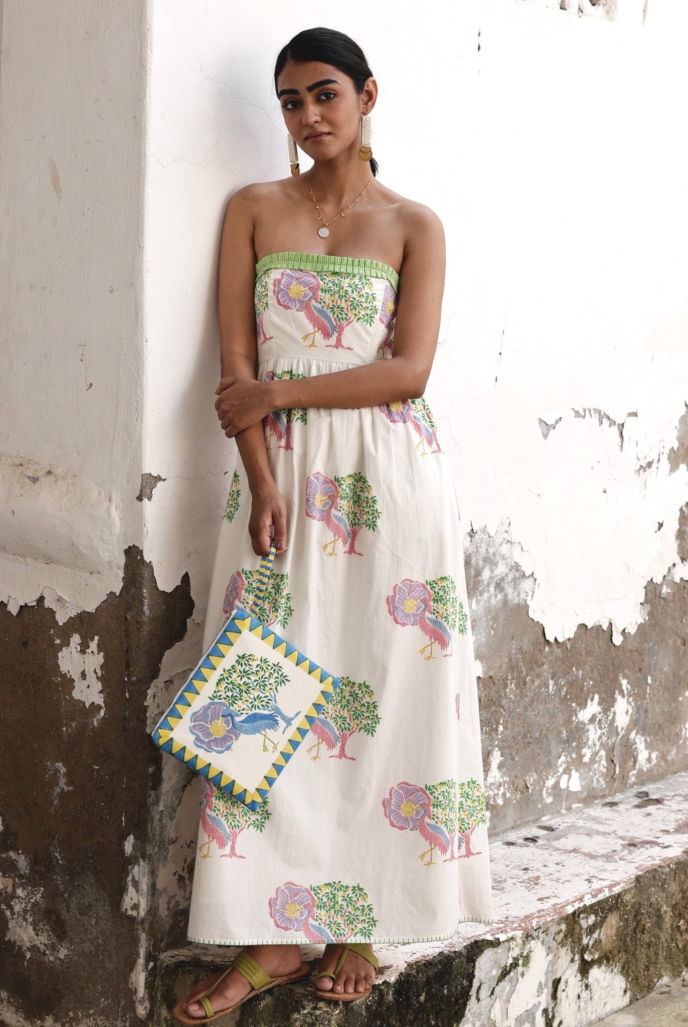 Saras Crane Pouch - CiceroniBagsThe Raw India