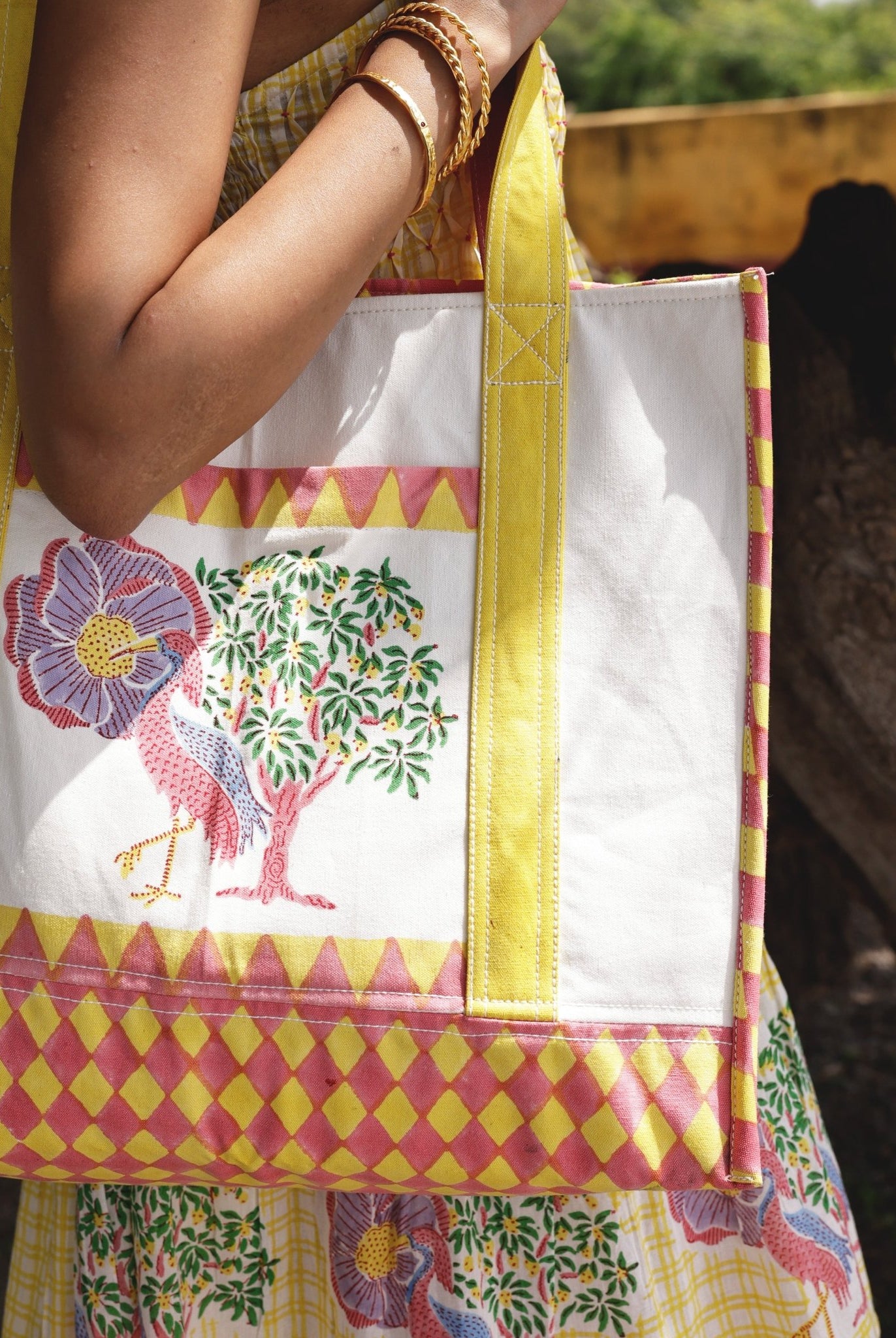 Saras Crane Tote Bag - CiceroniTote BagThe Raw India