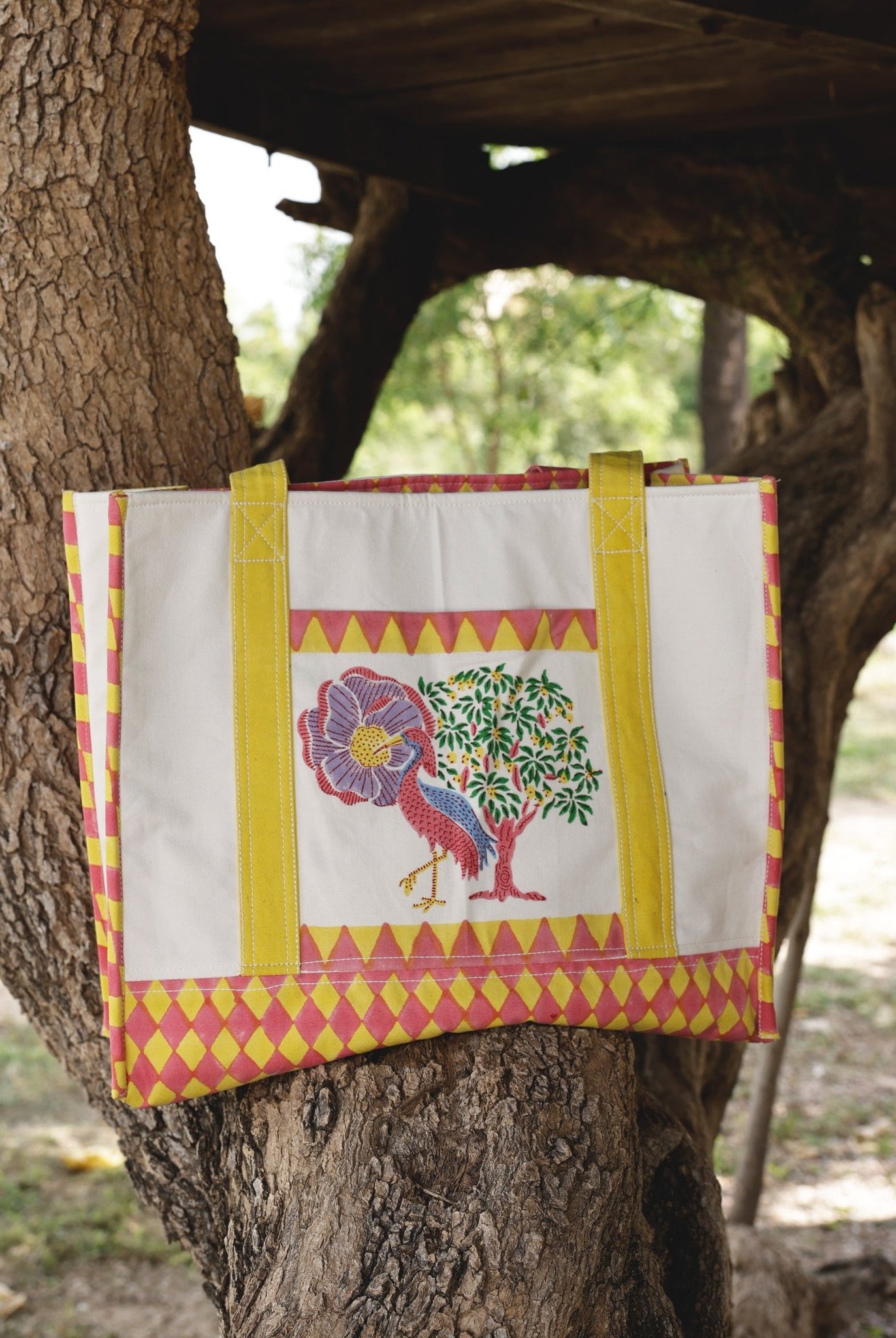 Saras Crane Tote Bag - CiceroniTote BagThe Raw India