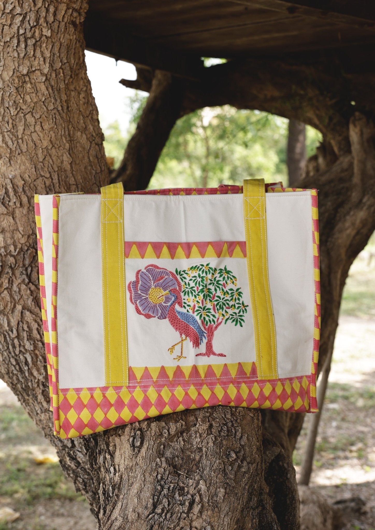 Saras Crane Tote Bag - CiceroniTote BagThe Raw India