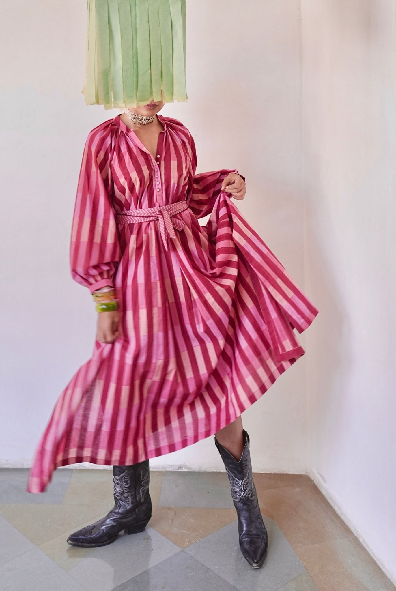 Sash Dress - Berry - CiceroniDressesShaivyaa