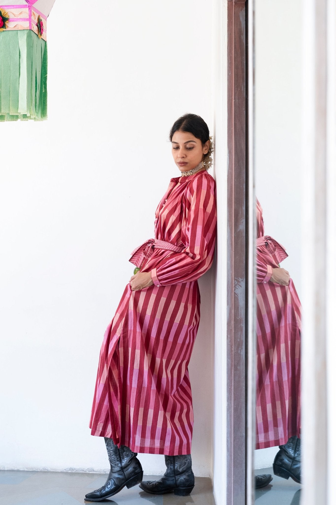 Sash Dress - Berry - CiceroniDressesShaivyaa