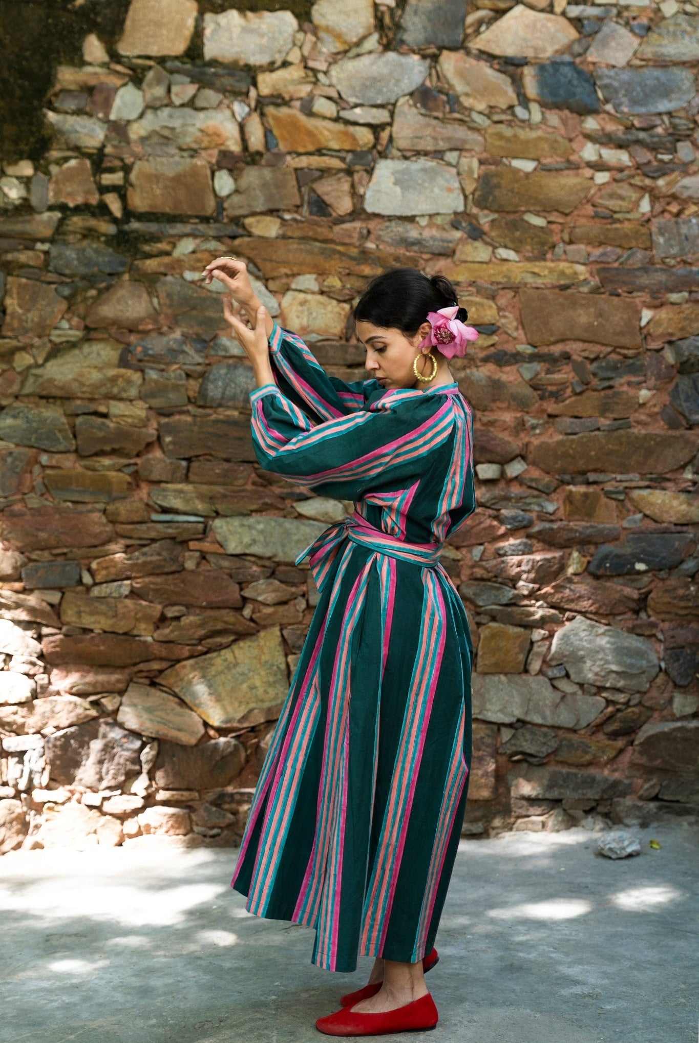 Sash Dress - Emerald - CiceroniDressesShaivyaa