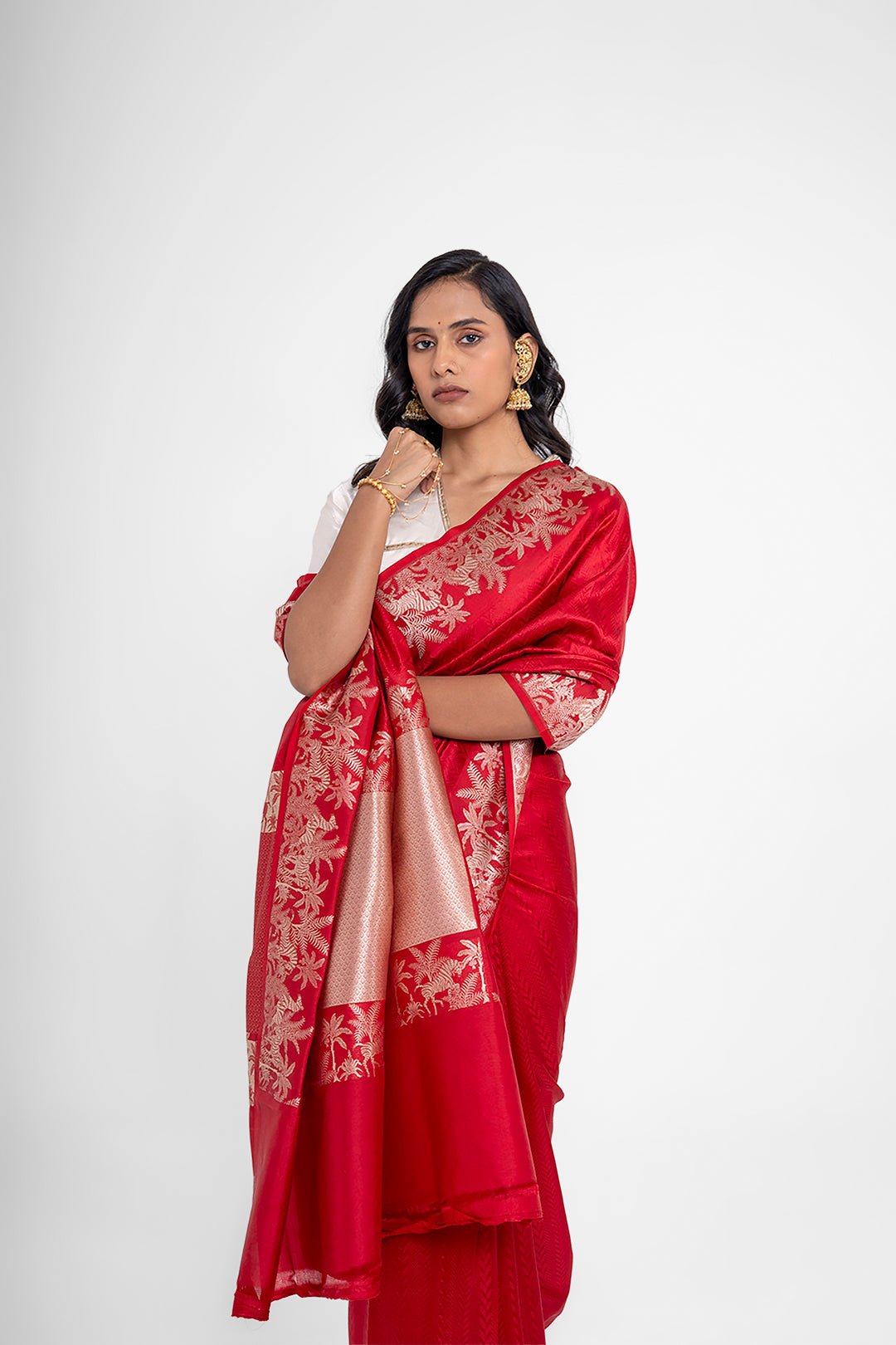 Savana Red Pure Silk Saree - CiceroniSareeShriya Singhi