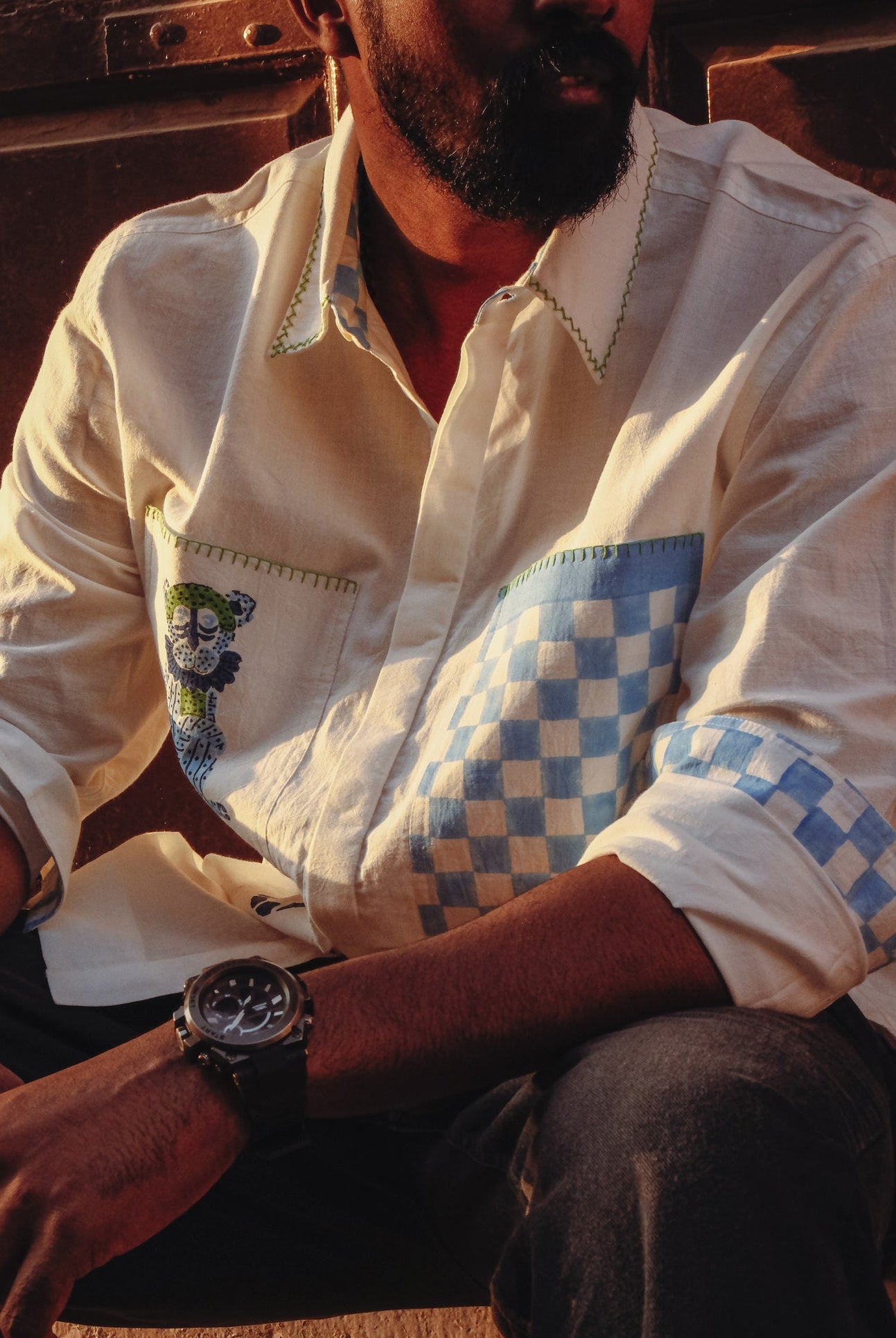 Sawai Shacket - Blue - CiceroniUnisex ShirtsThe Raw India