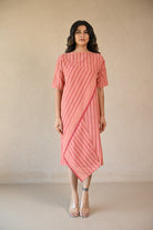 Scarlet Dress - Peach Stripe - CiceroniDressesRang by Rajvi