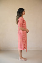 Scarlet Dress - Peach Stripe - CiceroniDressesRang by Rajvi