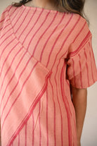 Scarlet Dress - Peach Stripe - CiceroniDressesRang by Rajvi