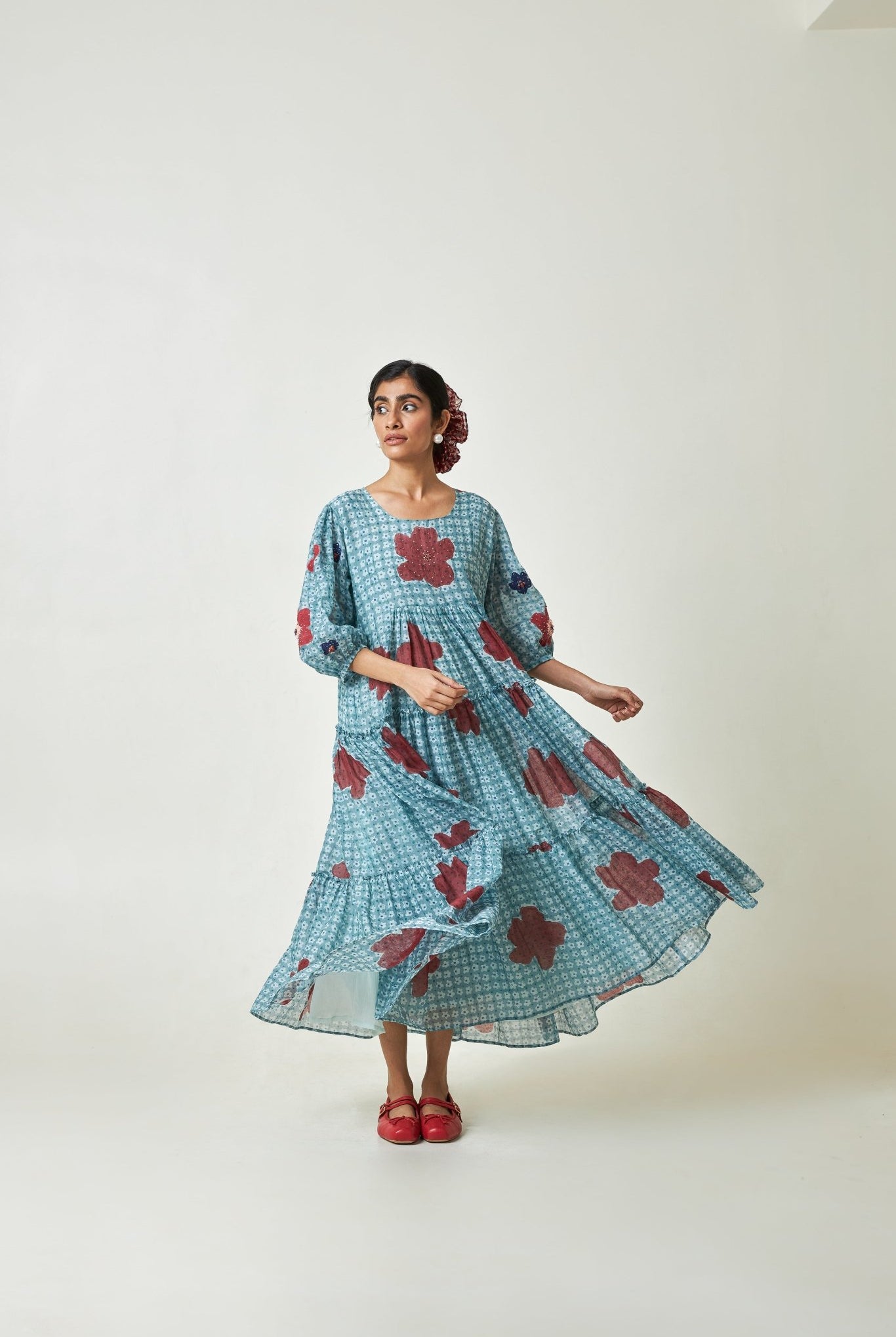 Seabreeze Block Printed Dress - CiceroniDressPants and Pajamas