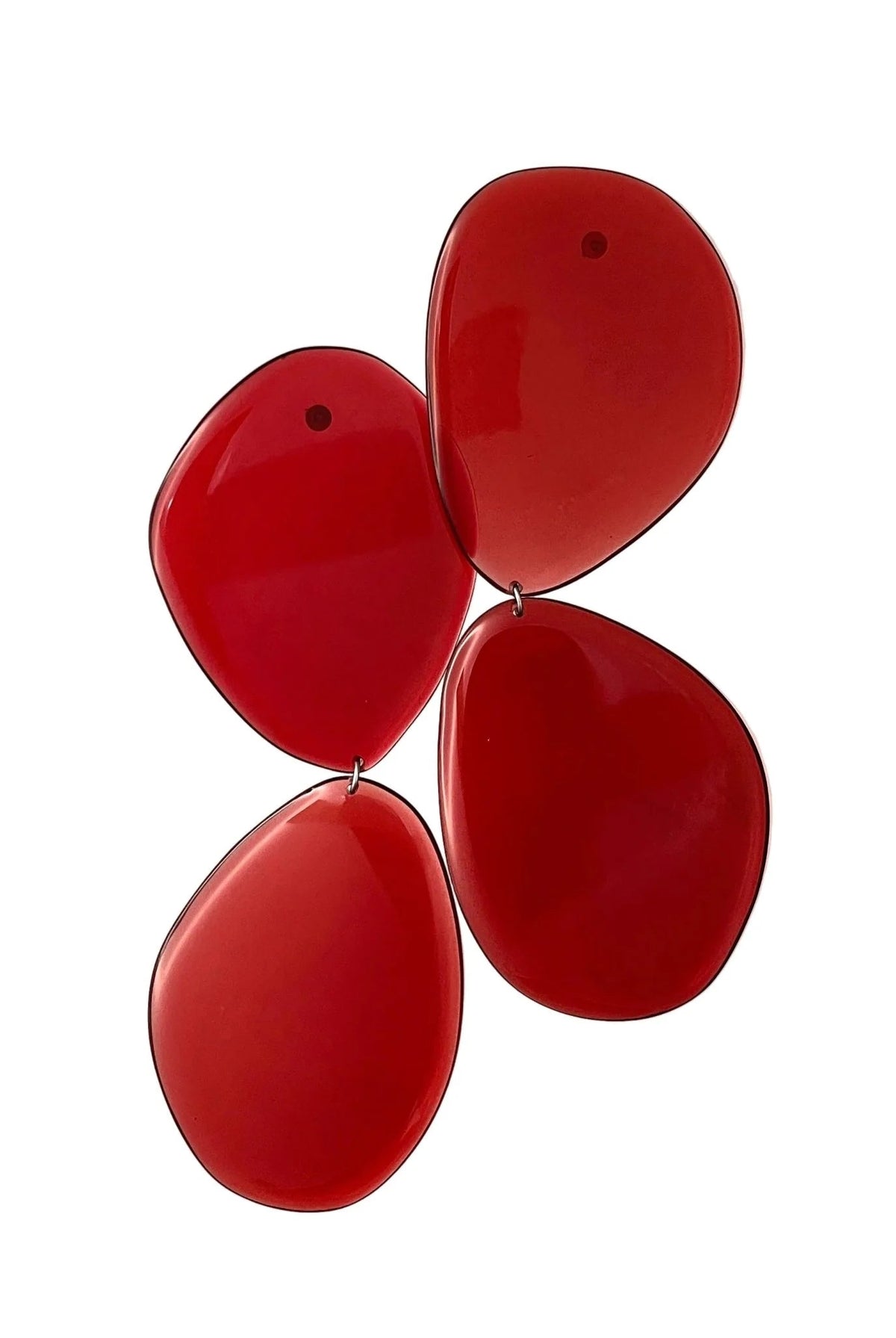 Seaglass - Big Drop - Red - CiceroniEarringsShivaani Vaishnavi