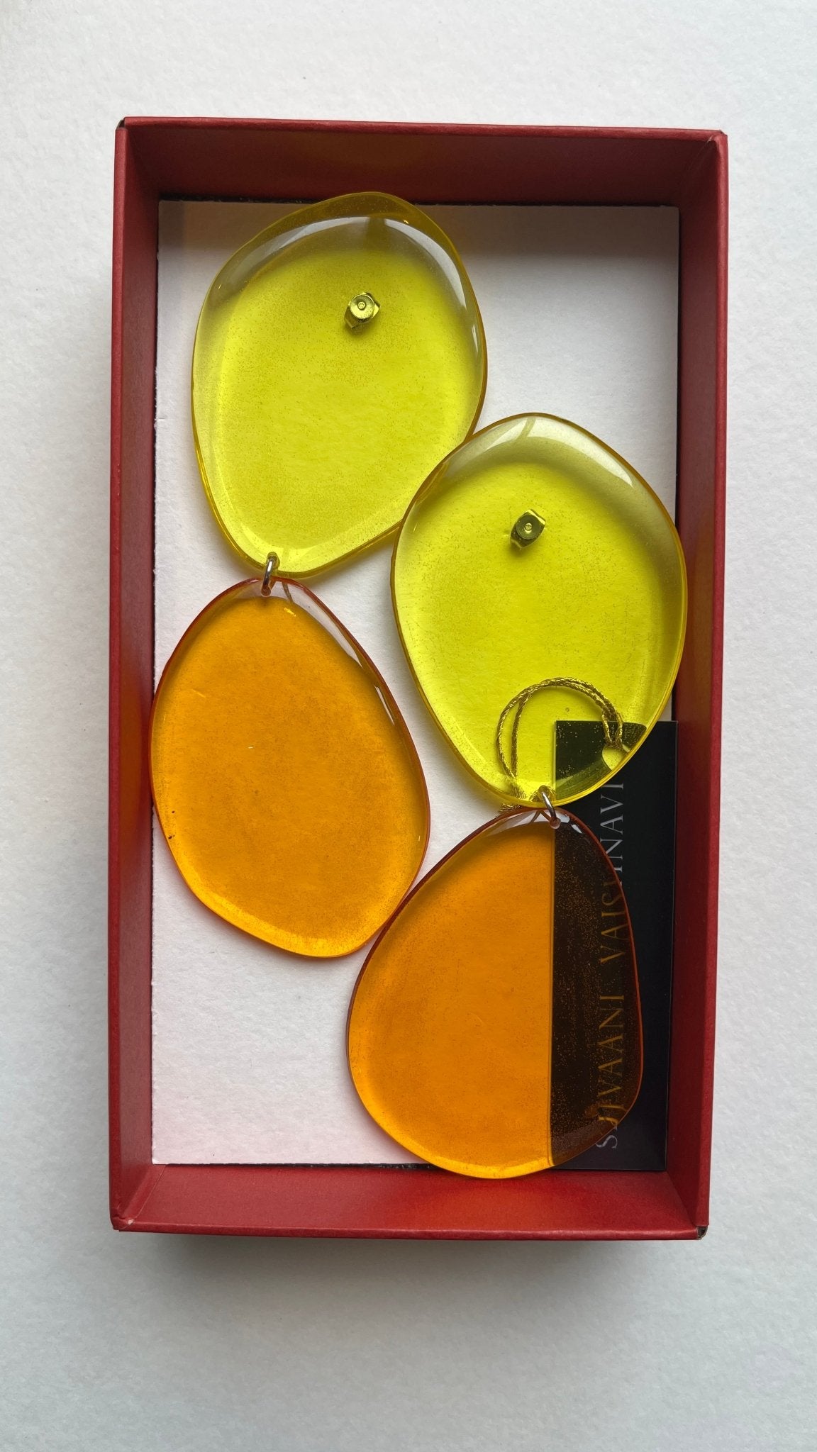 Seaglass - Big Drop - Yellow - CiceroniEarringsShivani Vaishnavi
