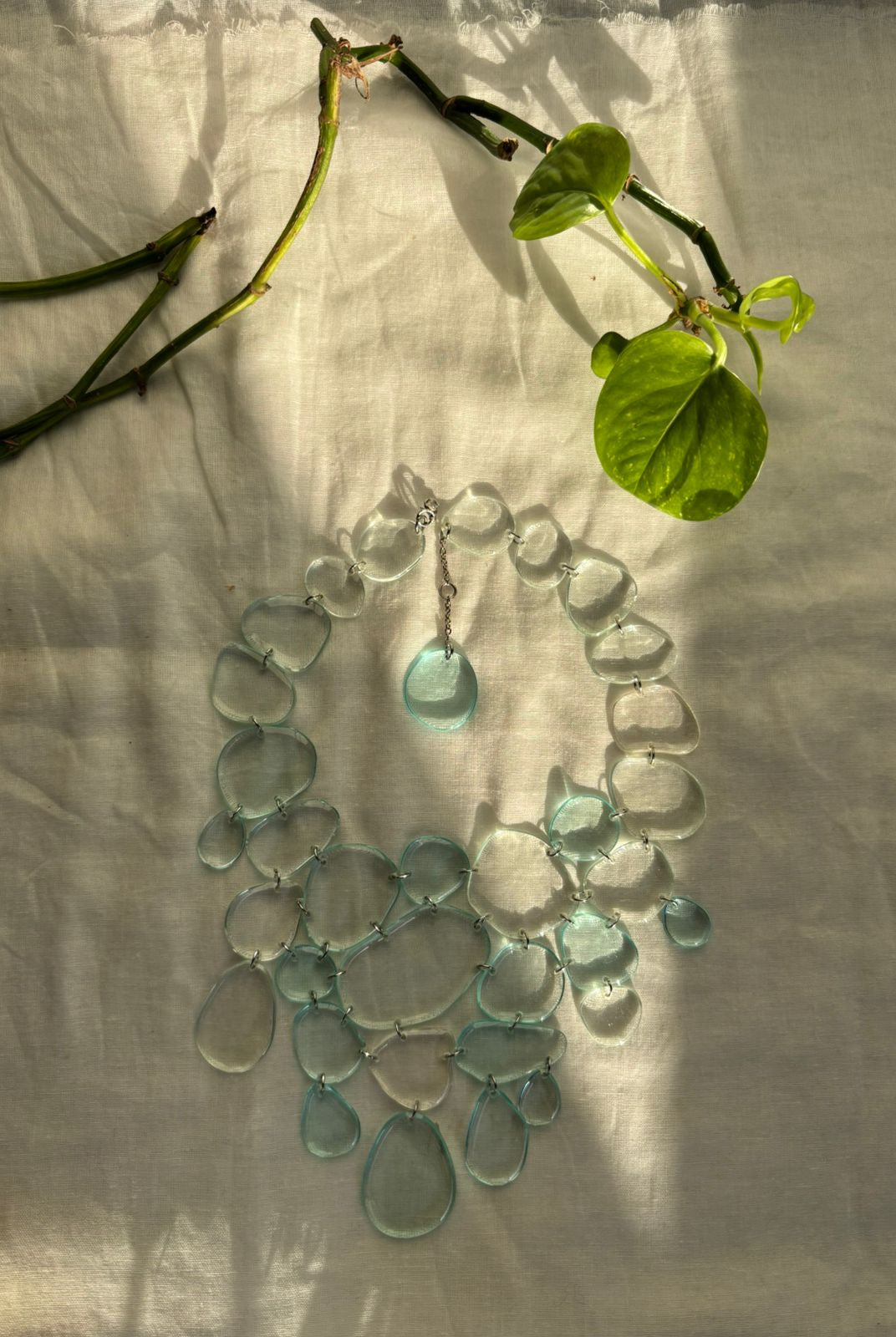 Seaglass Necklace - Azure - CiceroniNecklaceShivani Vaishnavi