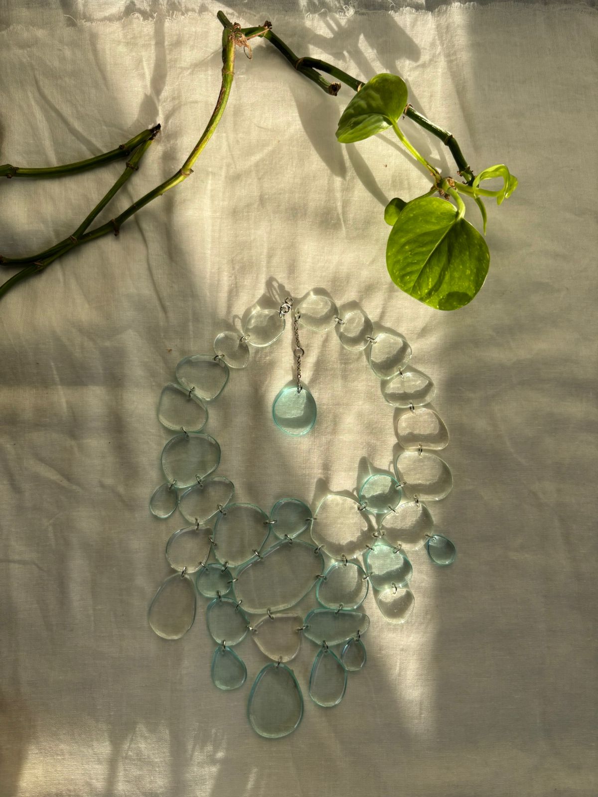 Seaglass Necklace - Azure - CiceroniNecklaceShivani Vaishnavi