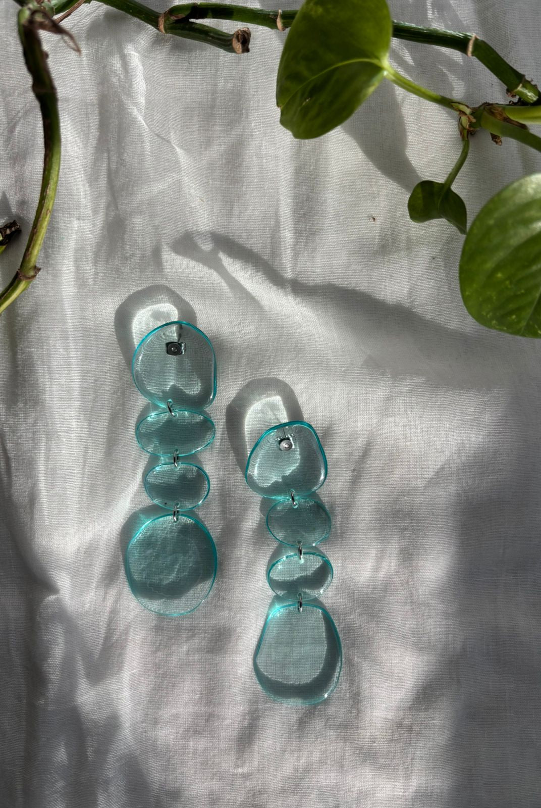 Seaglass - Oval - Azure - CiceroniEarringsShivani Vaishnavi