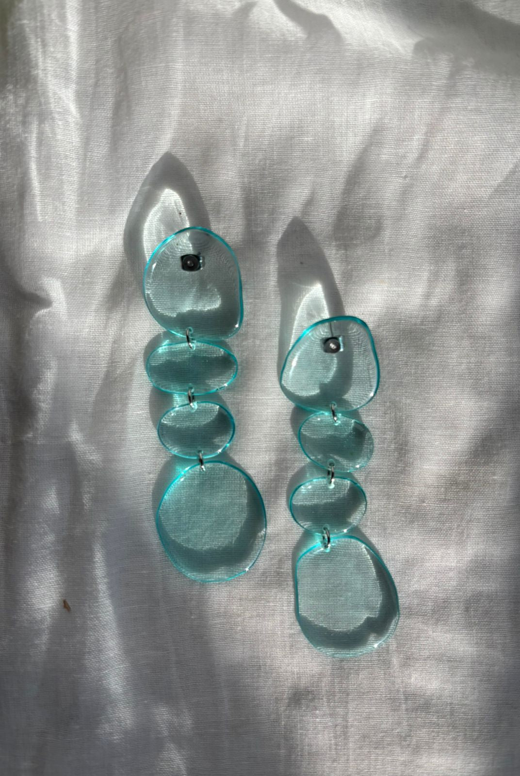 Seaglass - Oval - Azure - CiceroniEarringsShivani Vaishnavi