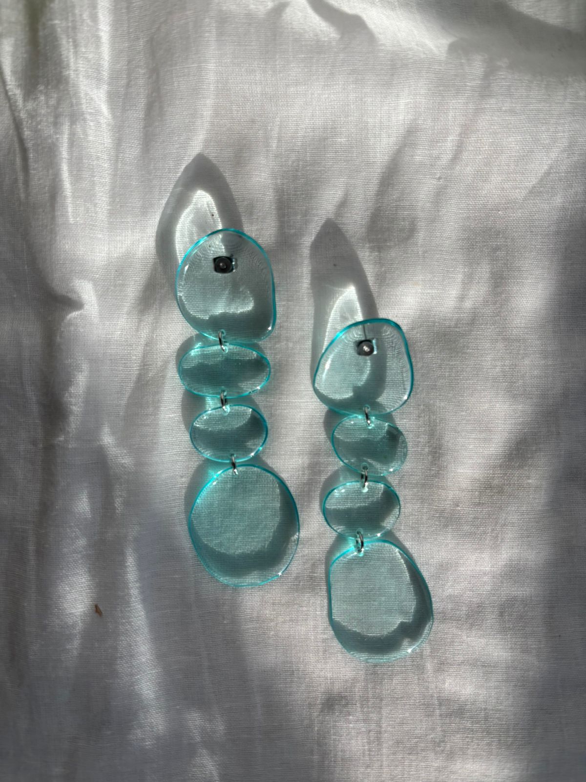 Seaglass - Oval - Azure - CiceroniEarringsShivani Vaishnavi