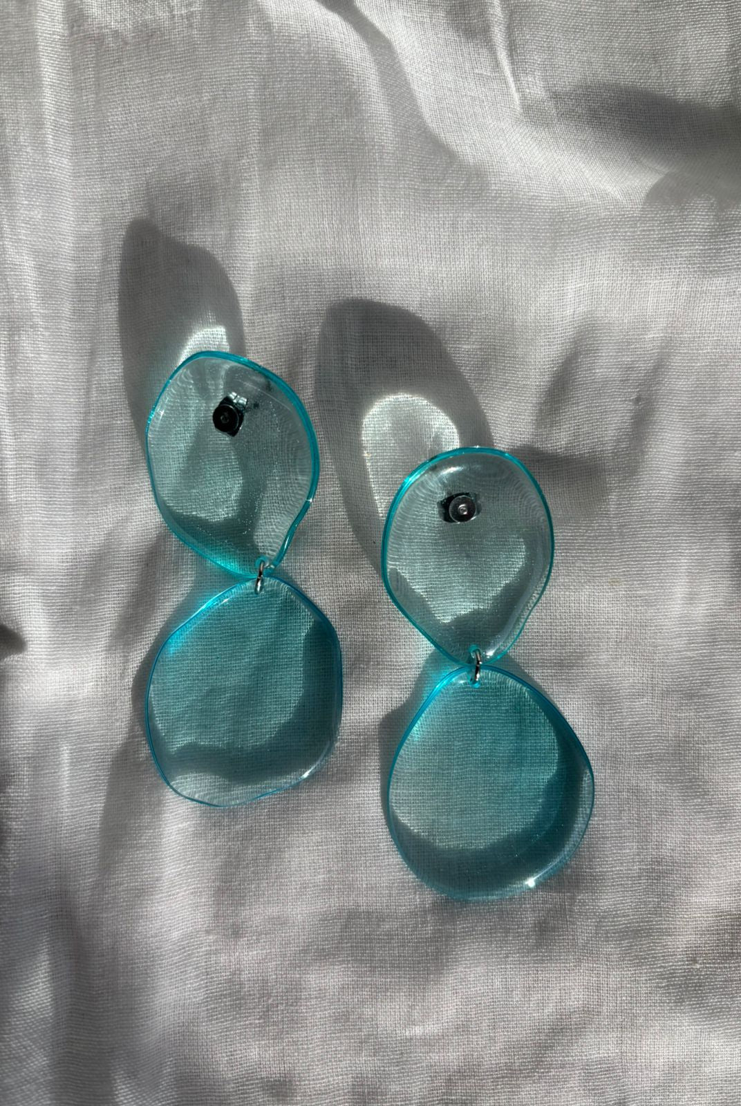 Seaglass - Small Oval - Azure - CiceroniEarringsShivani Vaishnavi