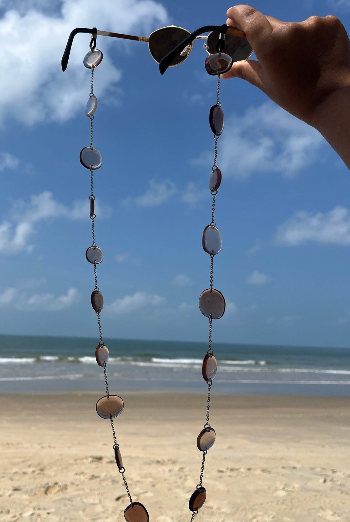 Seaglass Sunny Chain - Brown - CiceroniSunglasses ChainShivani Vaishnavi