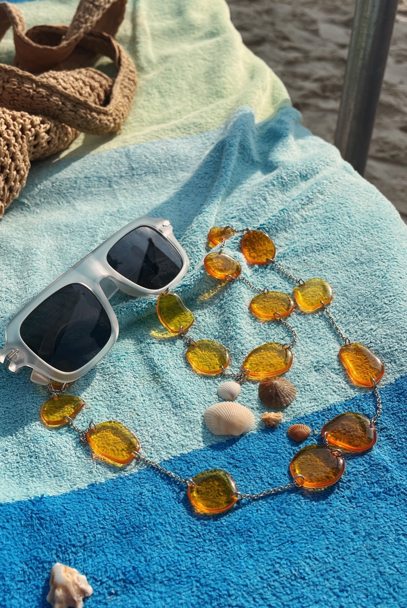 Seaglass Sunny Chain - Yellow - CiceroniSunglasses ChainShivani Vaishnavi
