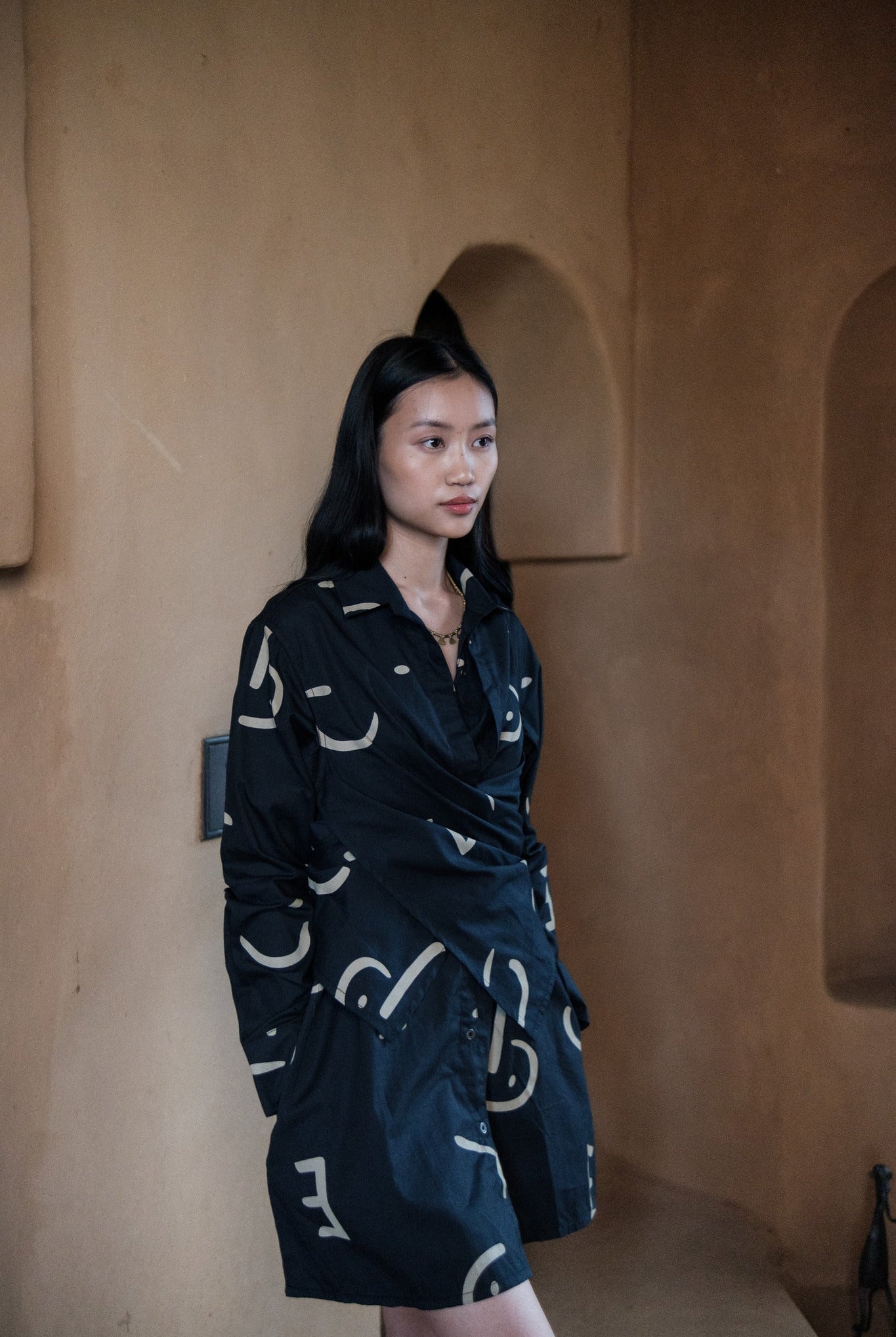Seattle Wrap Shirt Dress - Printed - CiceroniDressesThe Terra Tribe