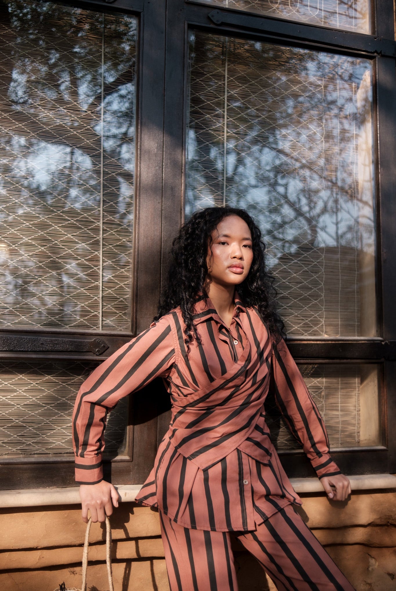 Seattle Wrap Shirt - Stripe Print - CiceroniShirtsThe Terra Tribe