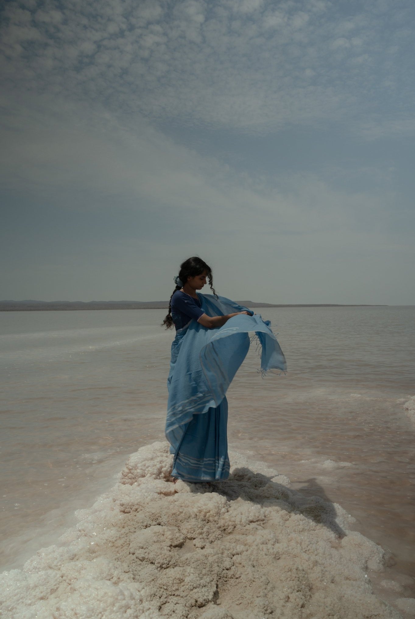 Seawaves Jamdani Saree - CiceroniSareeGulmohar Calcutta