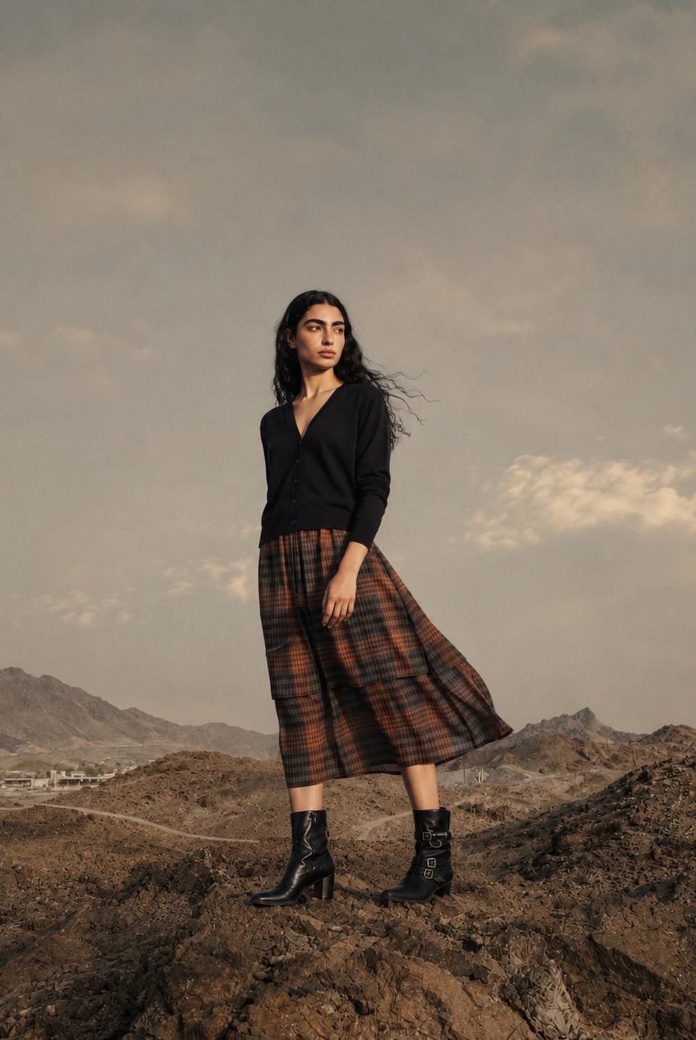 Second Thought Skirt - Peppercorn Weave - CiceroniSkirtsPaeony