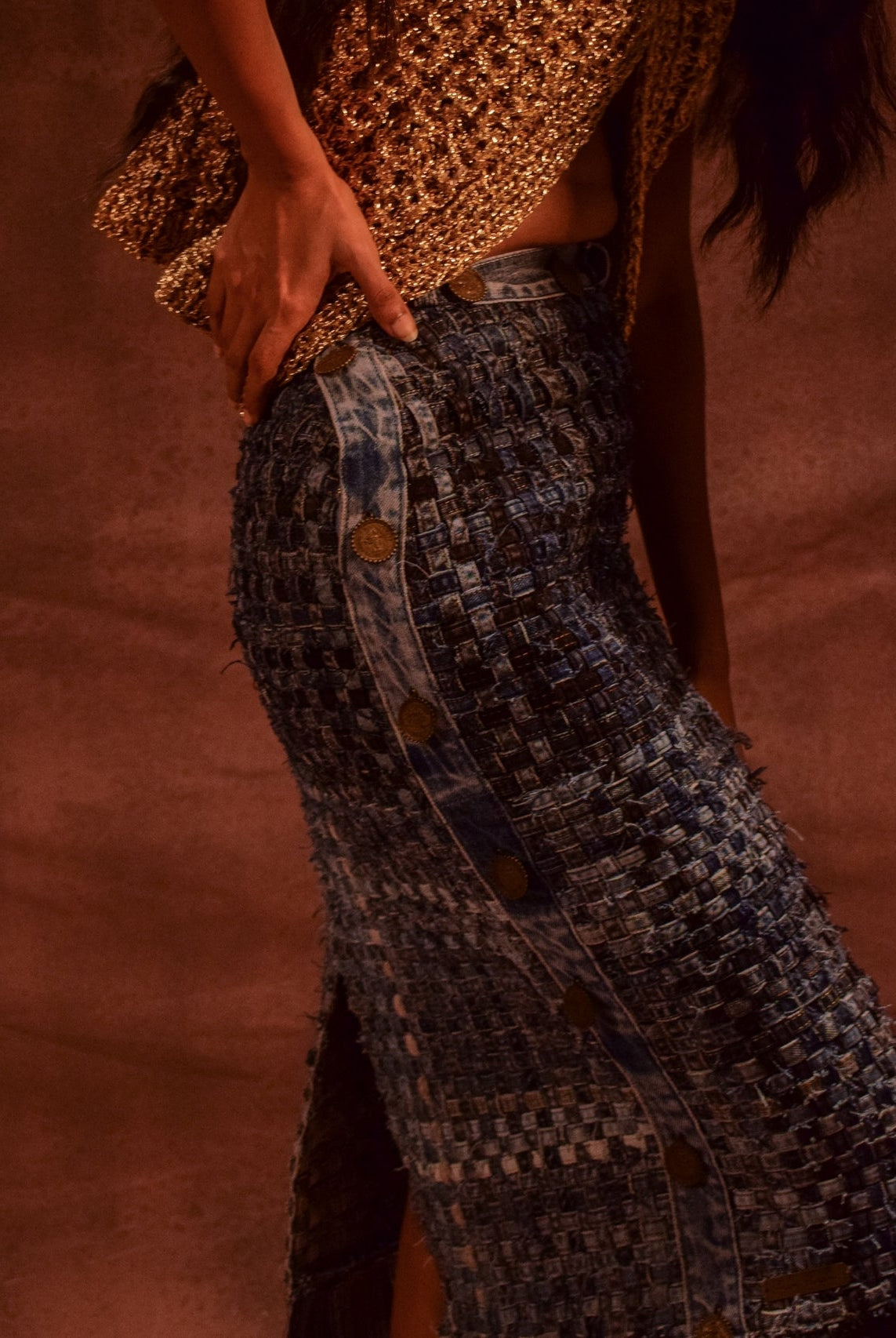 Selvedge Fringe Skirt - CiceroniSkirtsAnam Husain