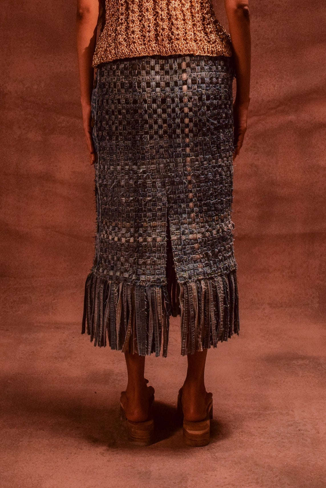 Selvedge Fringe Skirt - CiceroniSkirtsAnam Husain