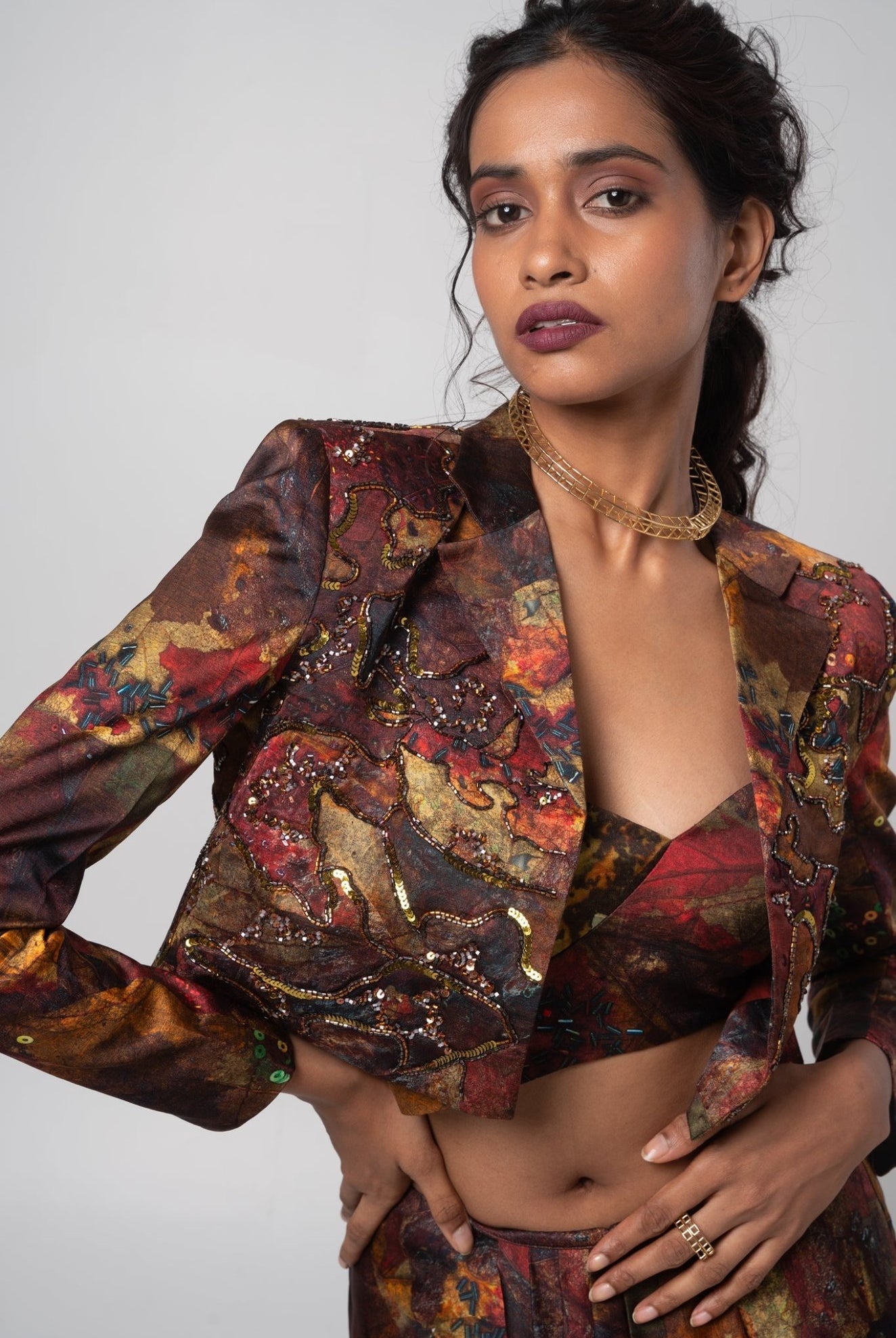 Sepia 3 Piece Set - CiceroniSkirt SetAdvait