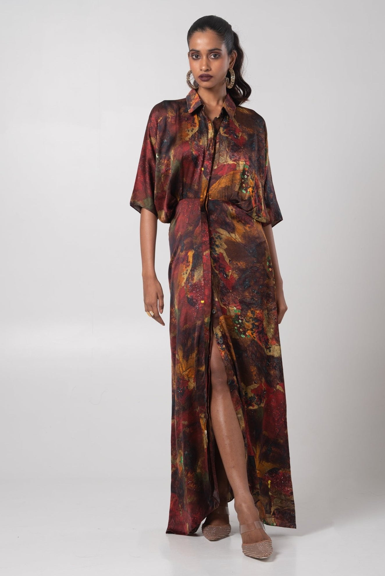 Sepia Button Down Maxi - CiceroniDressesAdvait